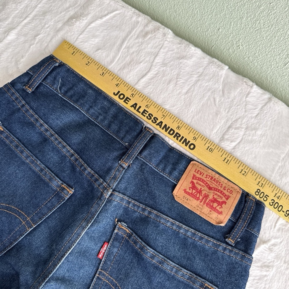 Levi's Adjustable Waist Boys Youth 514 Straight Leg Blue Jeans Size 14R 27x29 - Picture 3 of 7